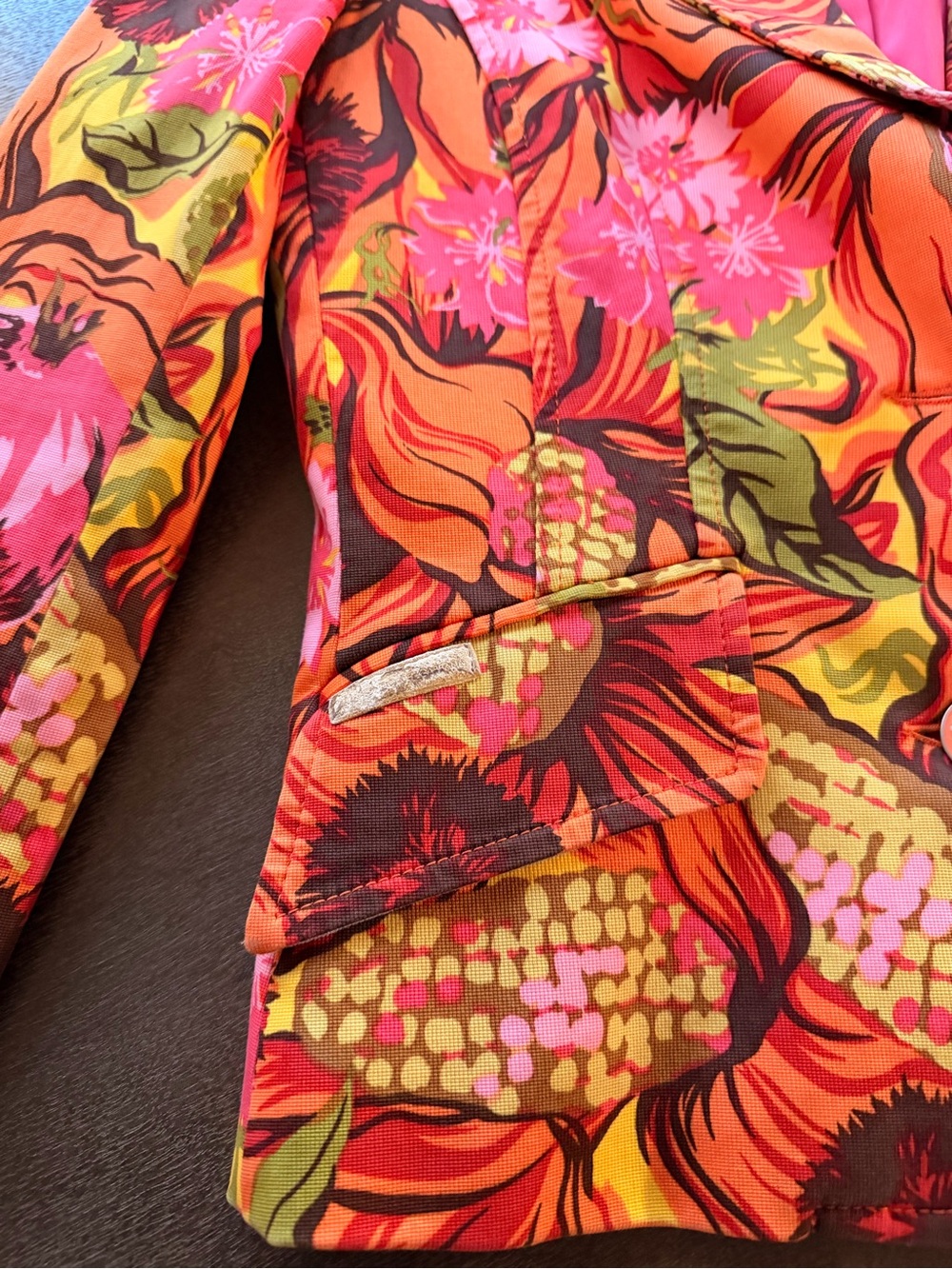 Vintage D&G by Dolce & Gabbana Vibrant Orange Floral Blazer | size 6 - Picture 16 of 16